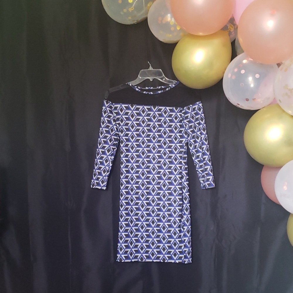 *Seductions Long Sleeve Geometric dress | Small ♡